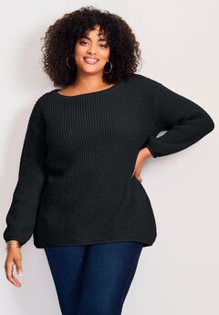 Waffle Stitch Pullover Sweater