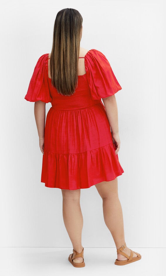 Mindy Dress - red, RED, alternate image number 1