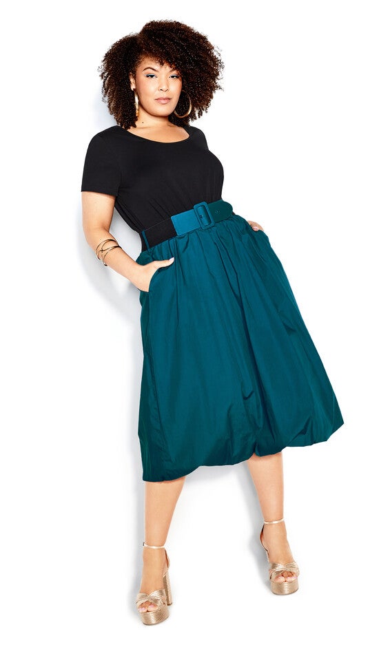 Paris Days Dress - teal, TEAL/BLACK, alternate image number 4