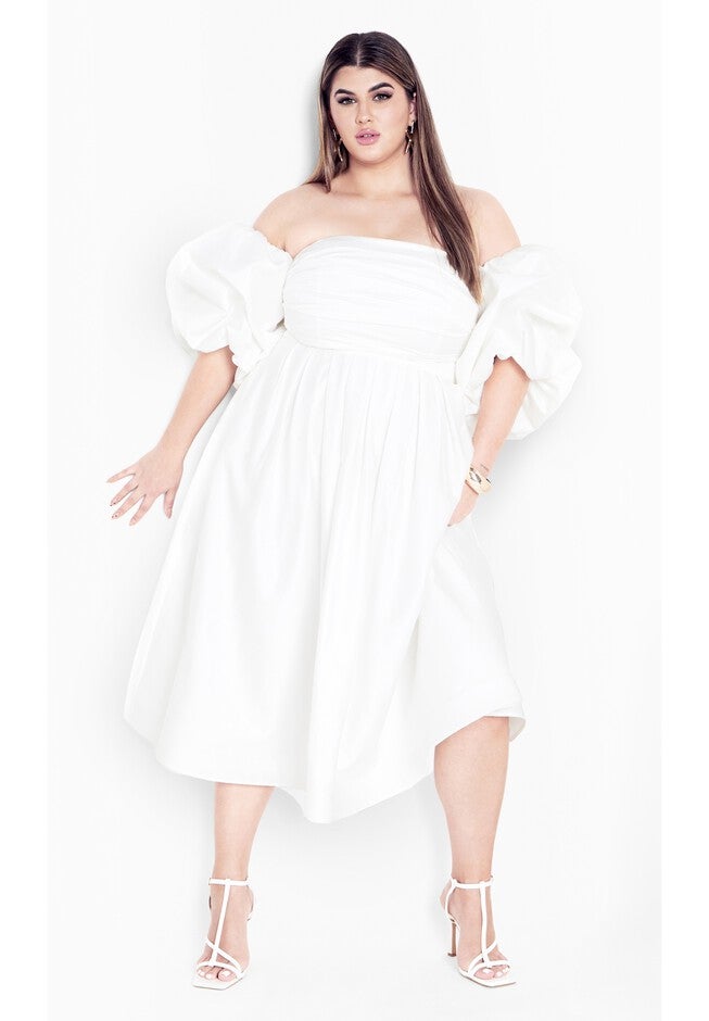 Rosalee Dress - ivory, WHITE, on-hover image number null