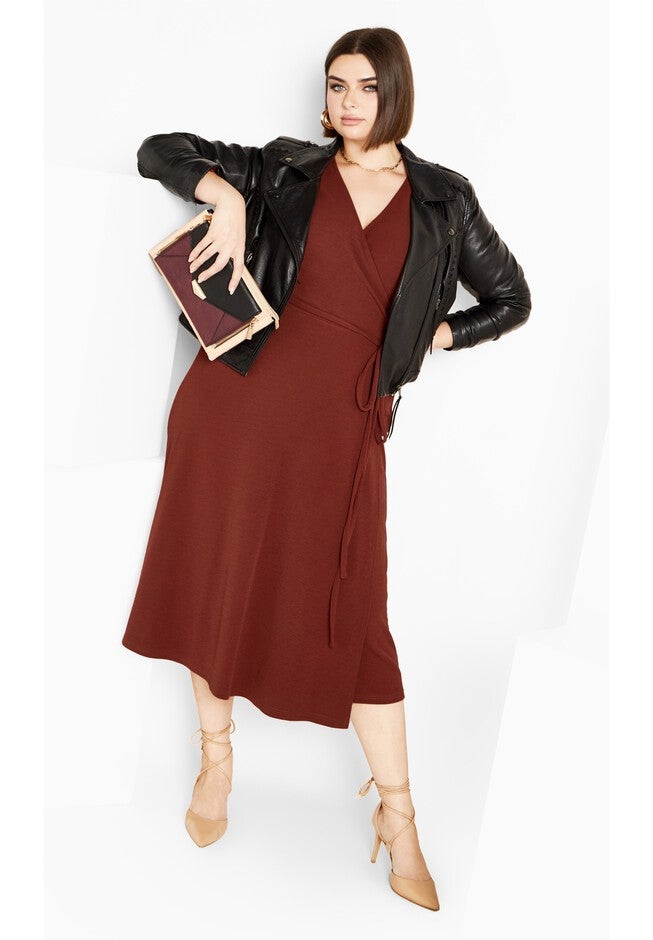 Wrap Hayden Maxi Dress - sienna, RED, hi-res image number null