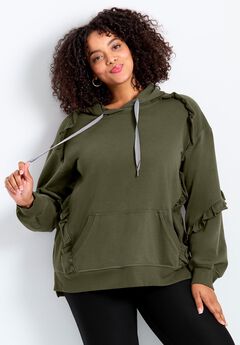 Plus Size V Neck Hoodies