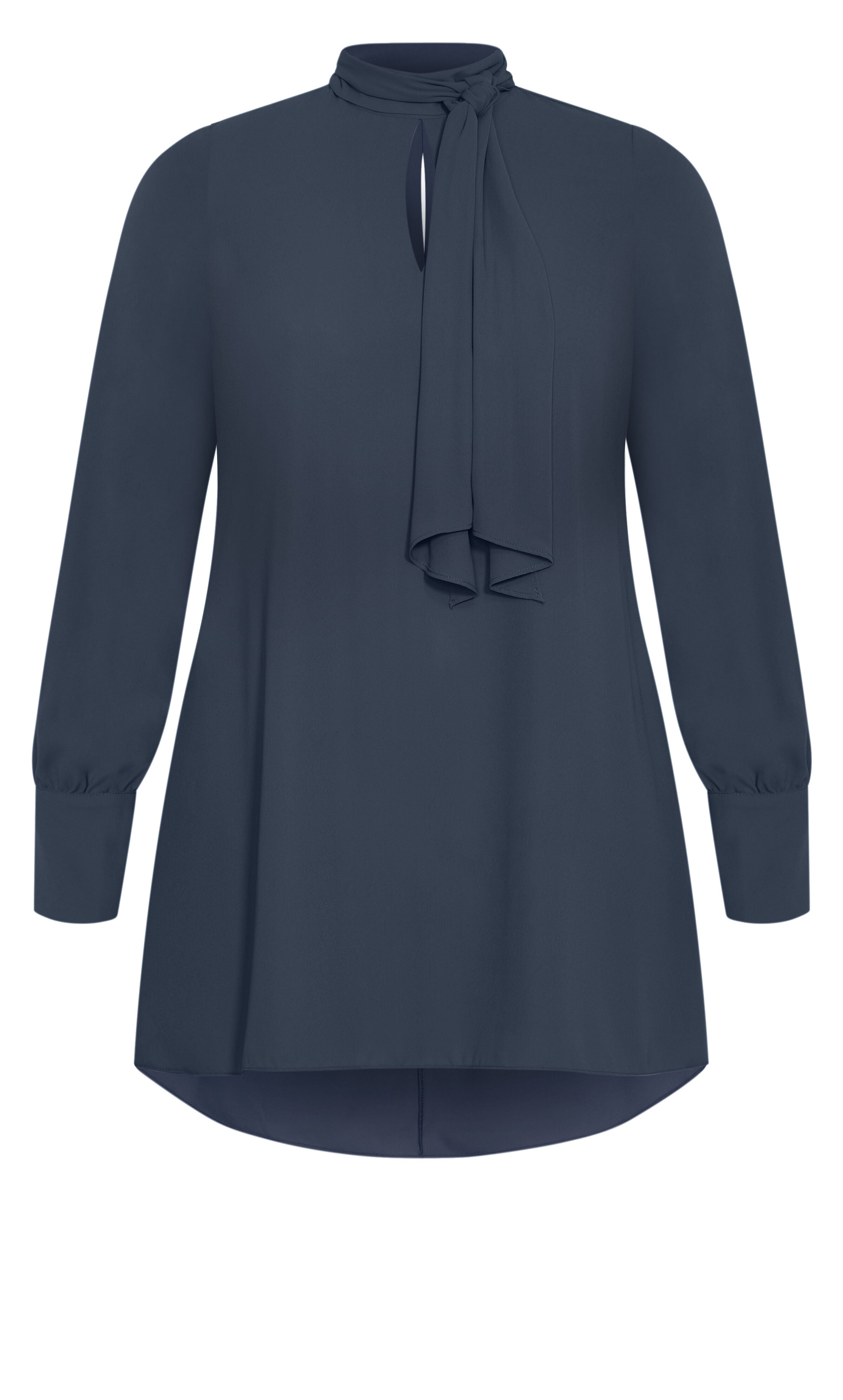 Neck Tie Tunic - navy, BLUE, alternate image number 5