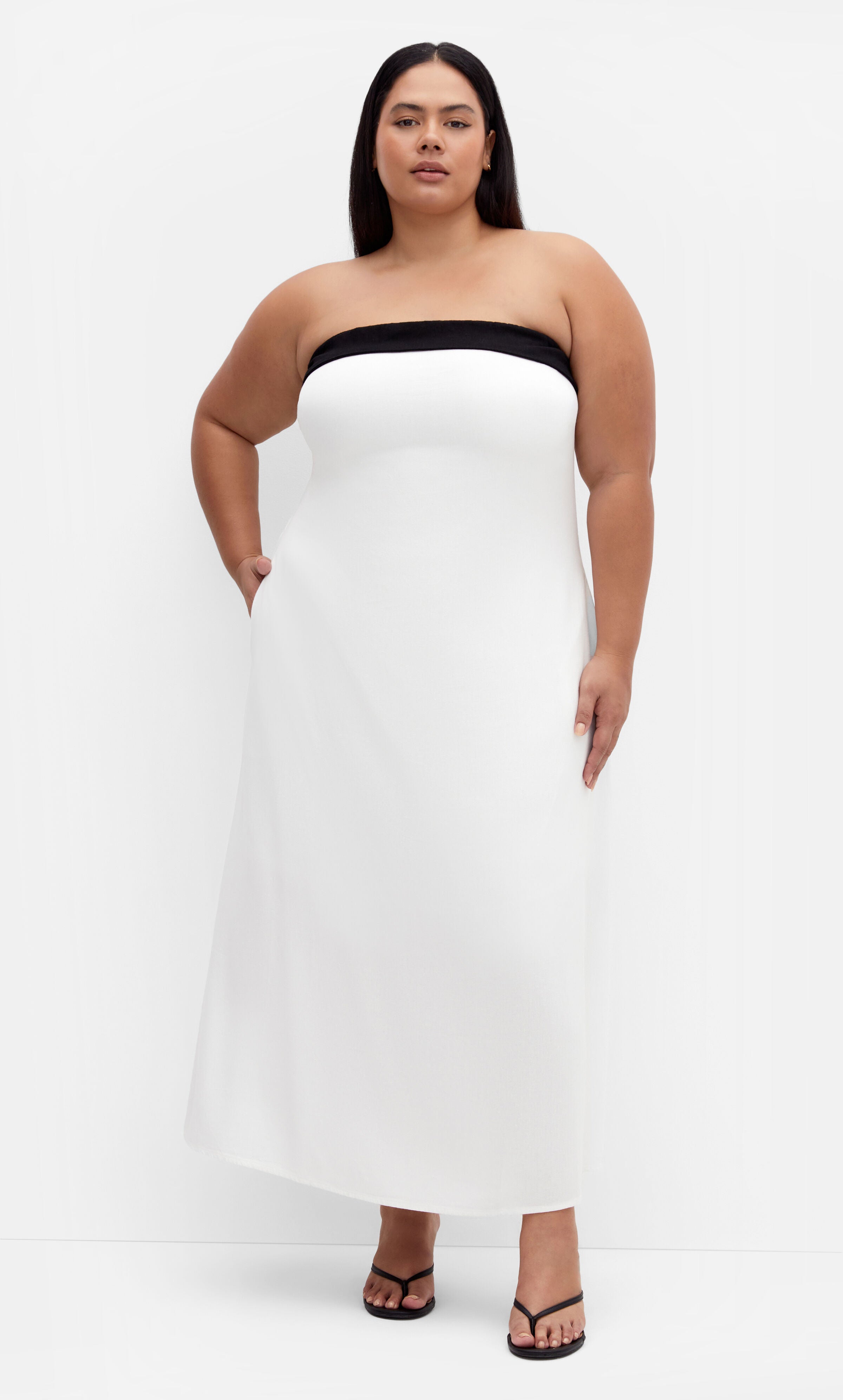 Lina Dress - white, WHITE, on-hover image number 1