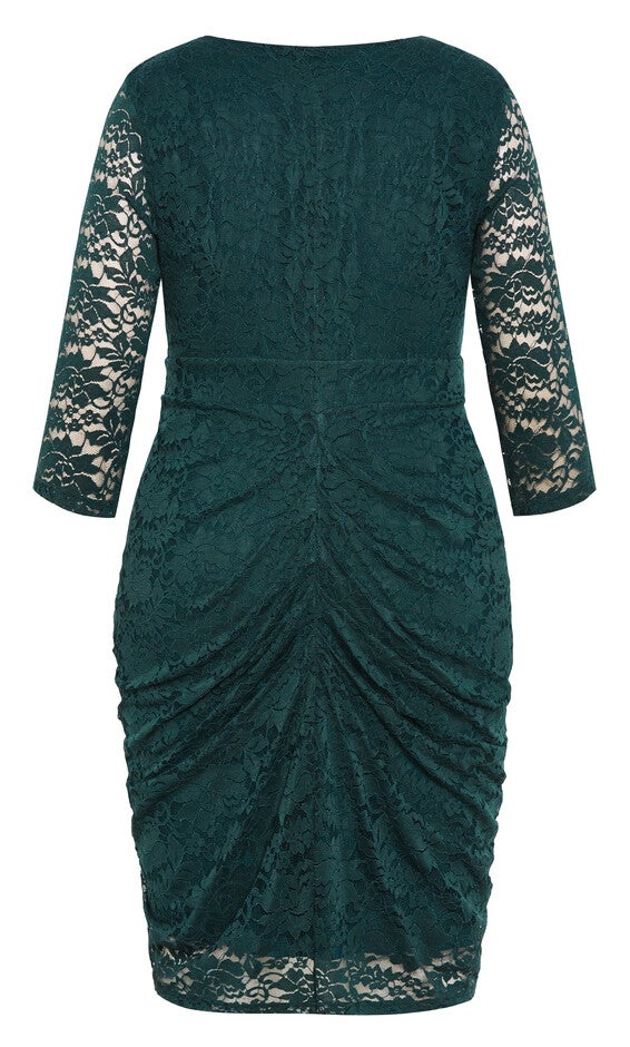 Lacey Zip Dress - emerald, EMERALD, alternate image number null