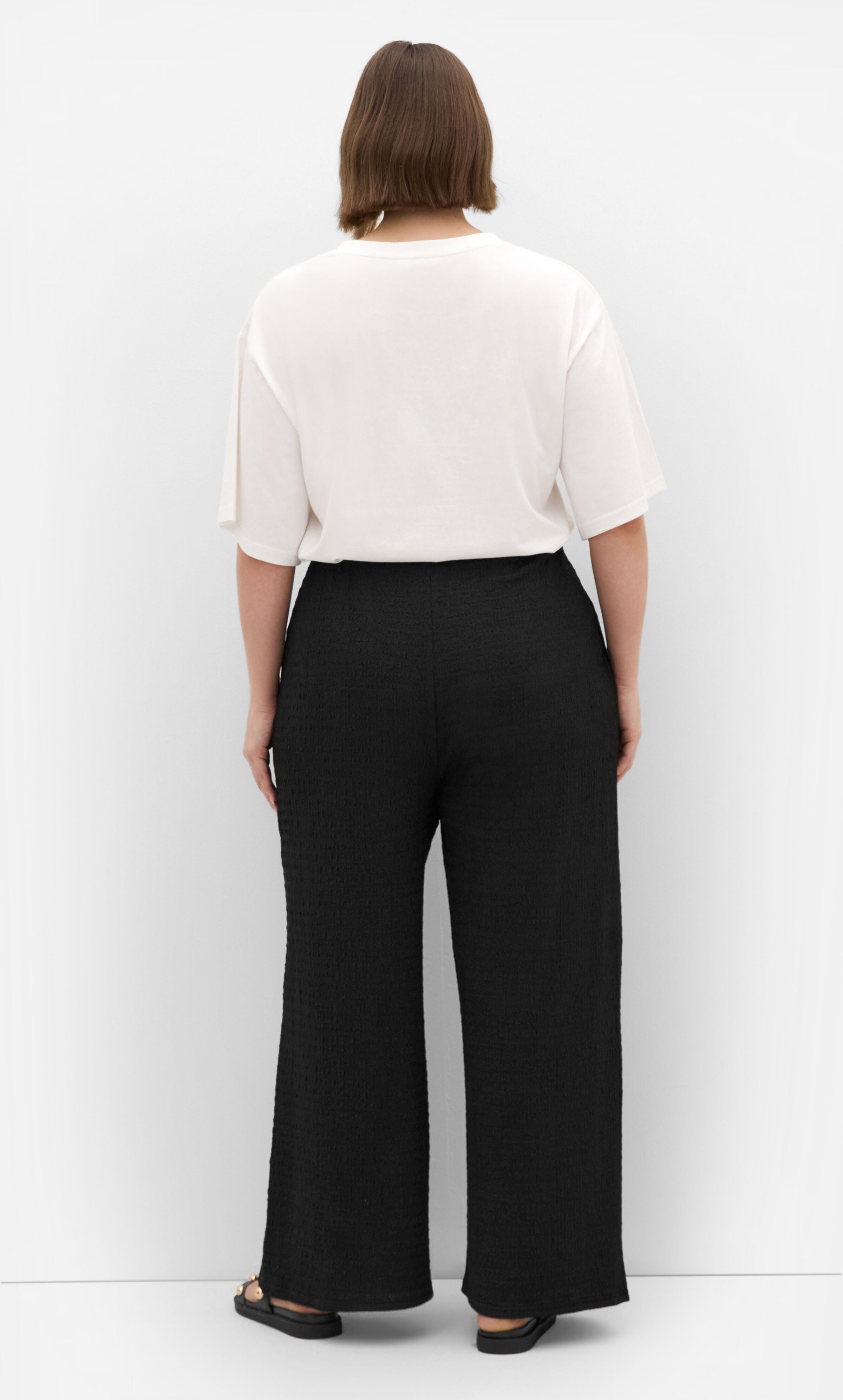 Brianna Wide Leg Pant, BLACK, alternate image number 2