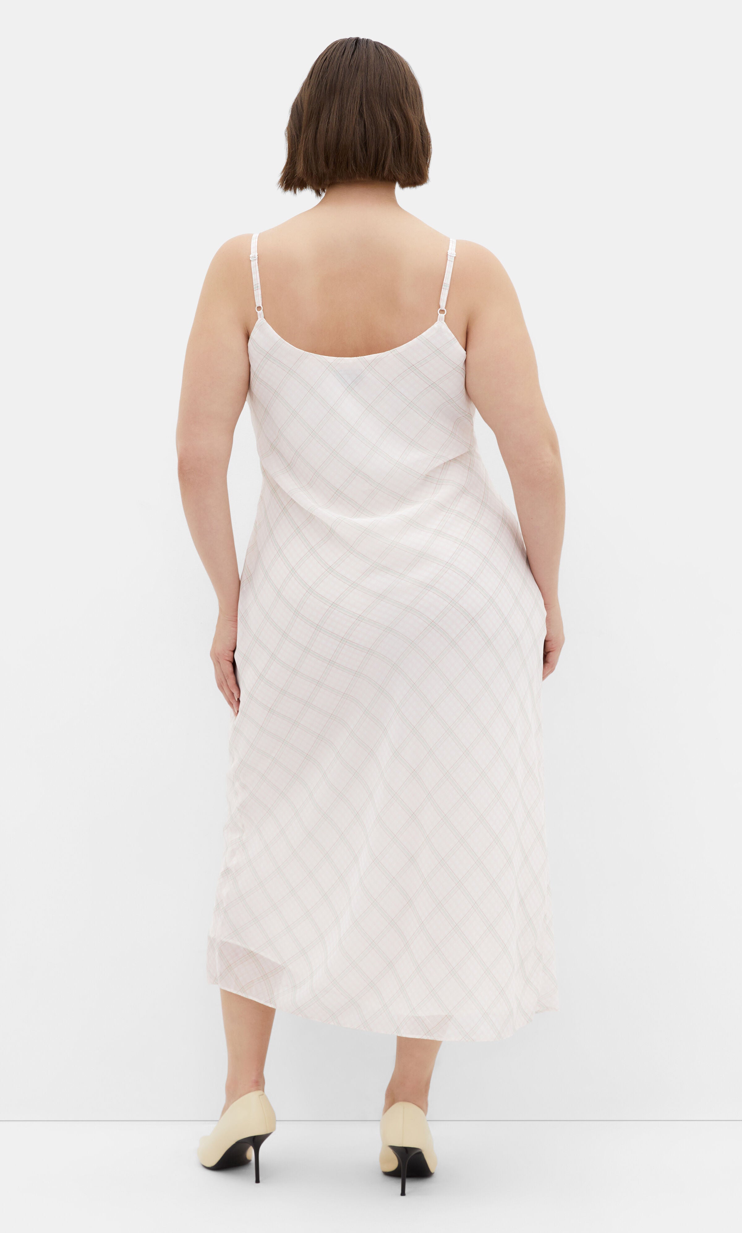 Ria Gingham Dress - ivory, BEIGE, alternate image number 1