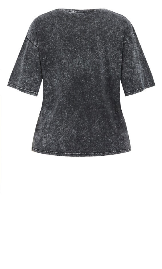 Oversized Wash Tee - grey, BLACK, alternate image number null