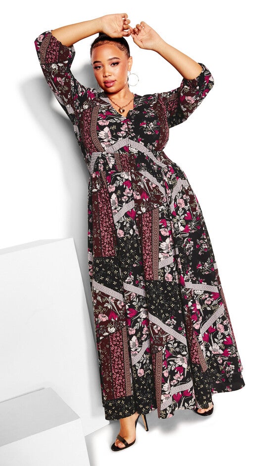Piper Maxi Dress - black, PERFECT BLOOM PATCH, alternate image number null