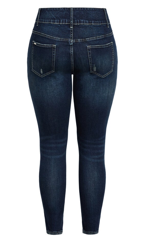 Asha Baby Rip Jean - dark denim, BLUE, alternate image number null