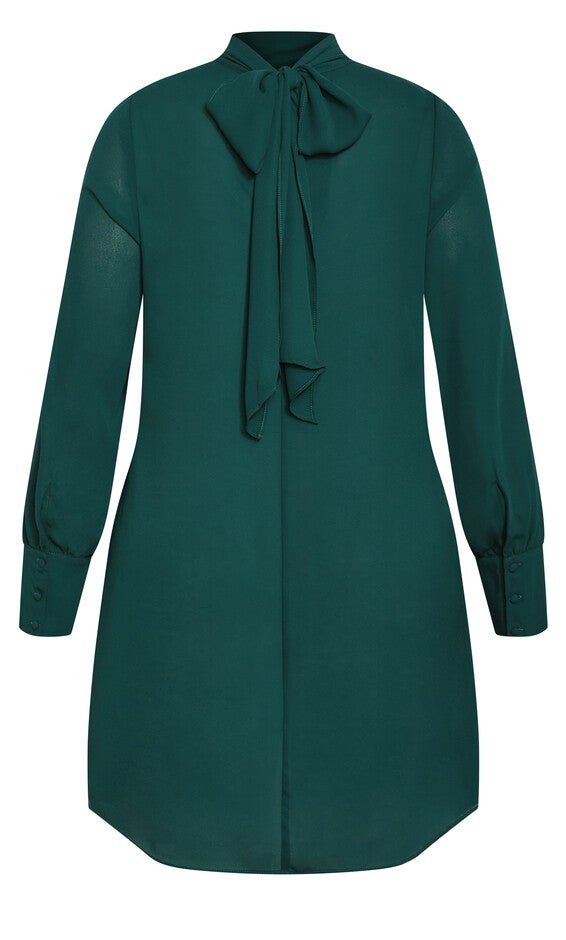 Neck Tie Tunic - alpine, GREEN, alternate image number 4