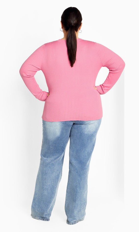 70's Stripe Jumper - pink, PINK, alternate image number null