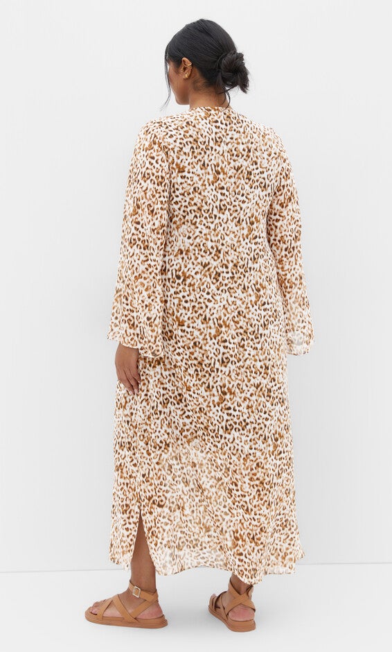 Gigi Print Maxi Dress - print, BROWN, alternate image number 3