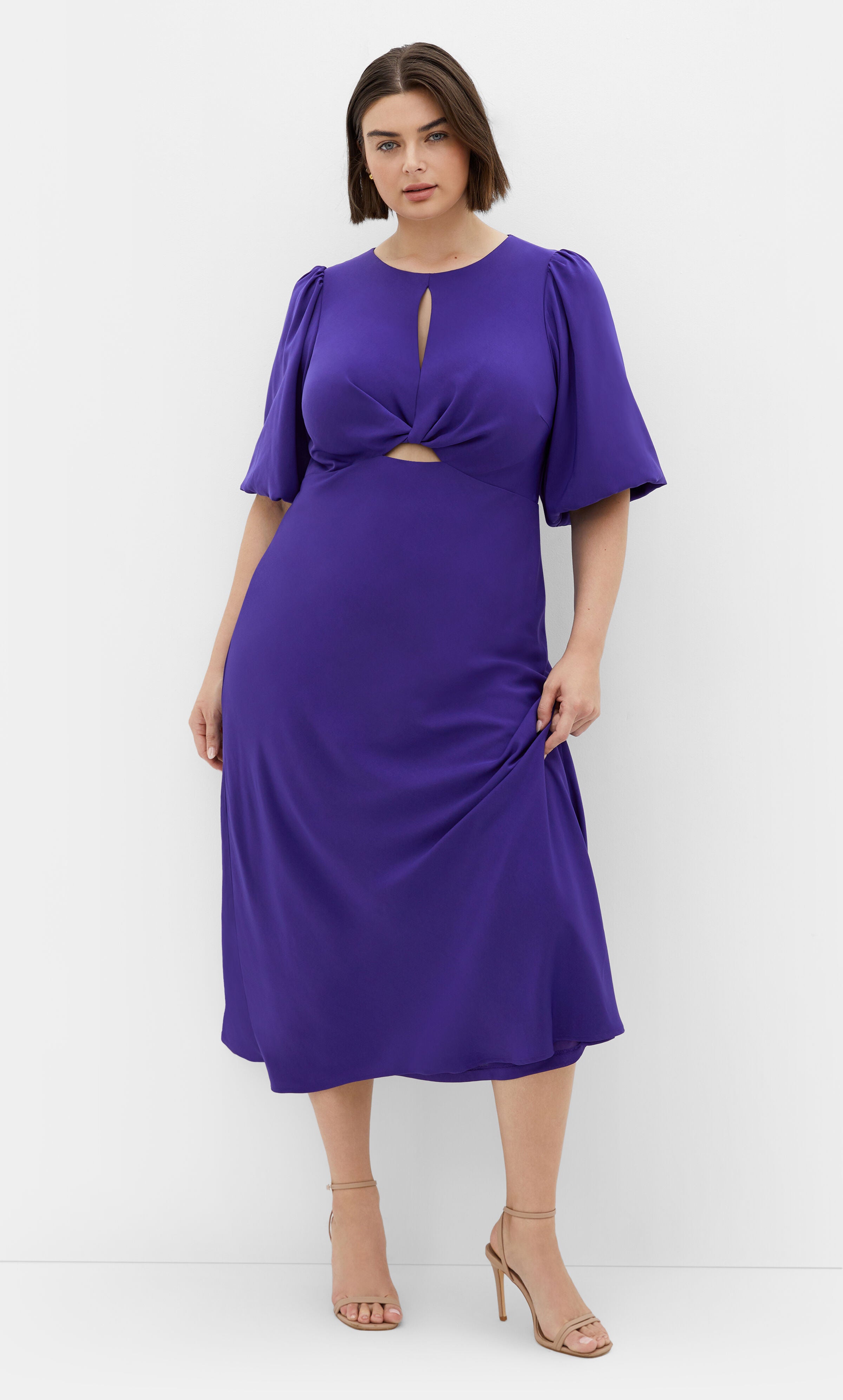 Ines Puff Dress - violet, PURPLE, alternate image number 2