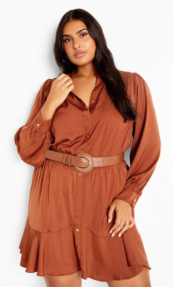 Oki Dress - copper, BROWN, alternate image number null