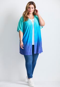 Knit Eyelet Kimono Jacket
