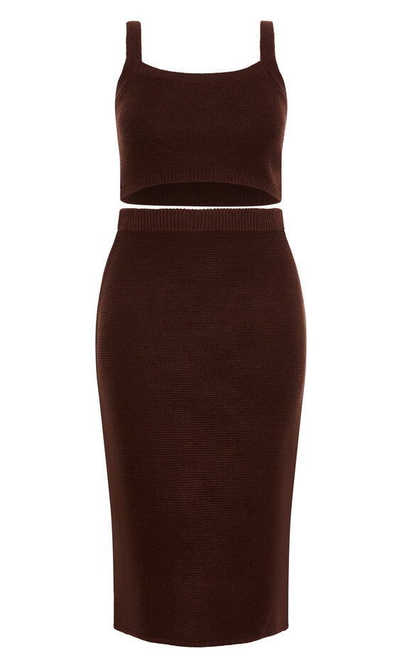 Knit Set Dress - bitter chocolate, BITTER CHOCOLATE, alternate image number 3