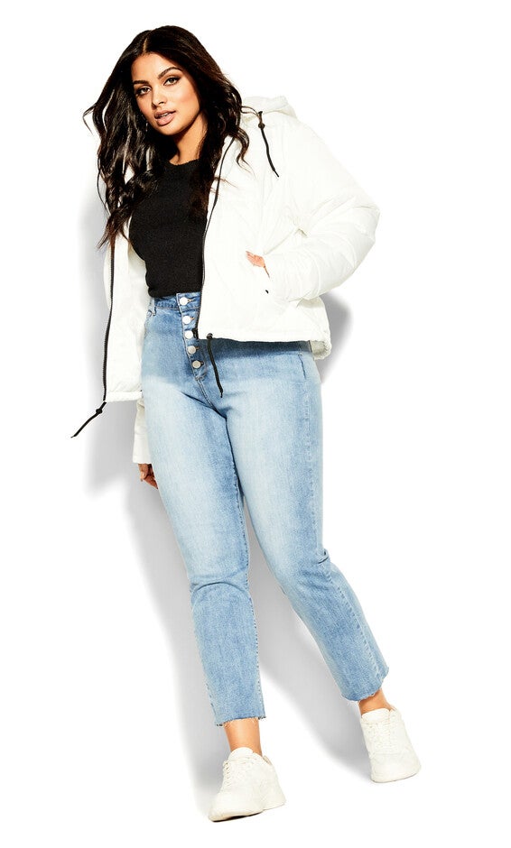 Streetwise Puffer Jacket - ivory, WHITE, alternate image number null