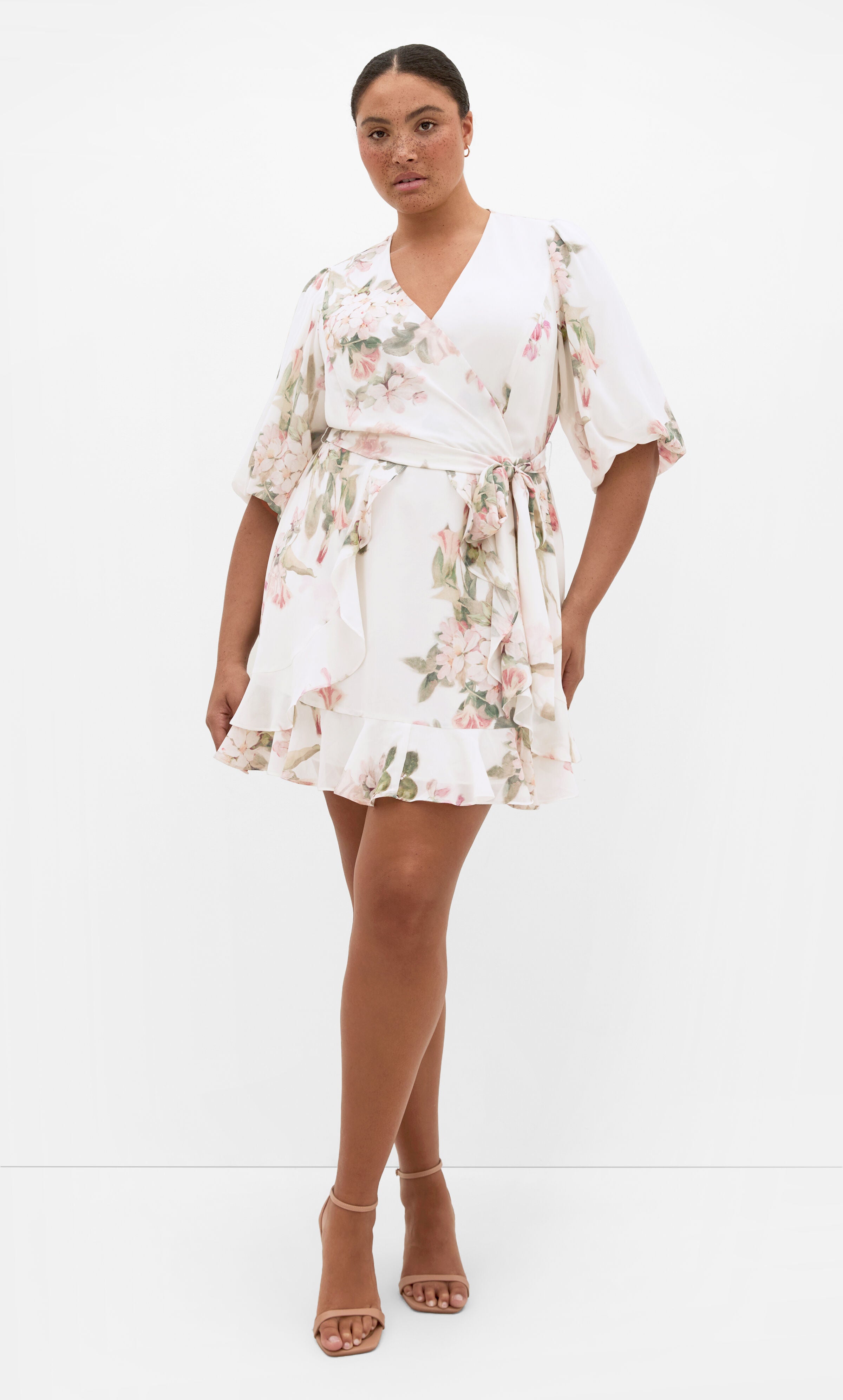 Koko Print Mini Dress, WHITE, hi-res image number 0