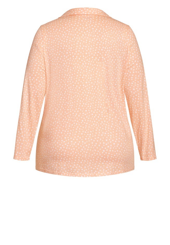 Button Through Sleep Top, PINK SPOT, alternate image number null
