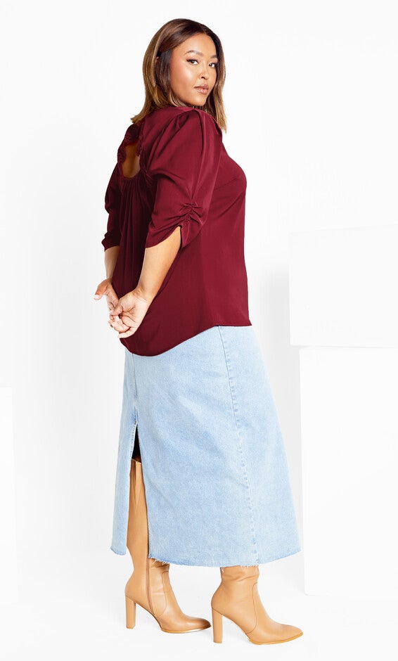Emery Top - ruby, RED, alternate image number null