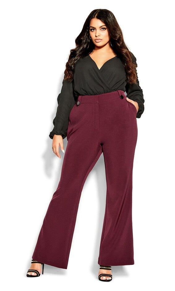 Tuxe Luxe Pant - claret, RED, alternate image number null