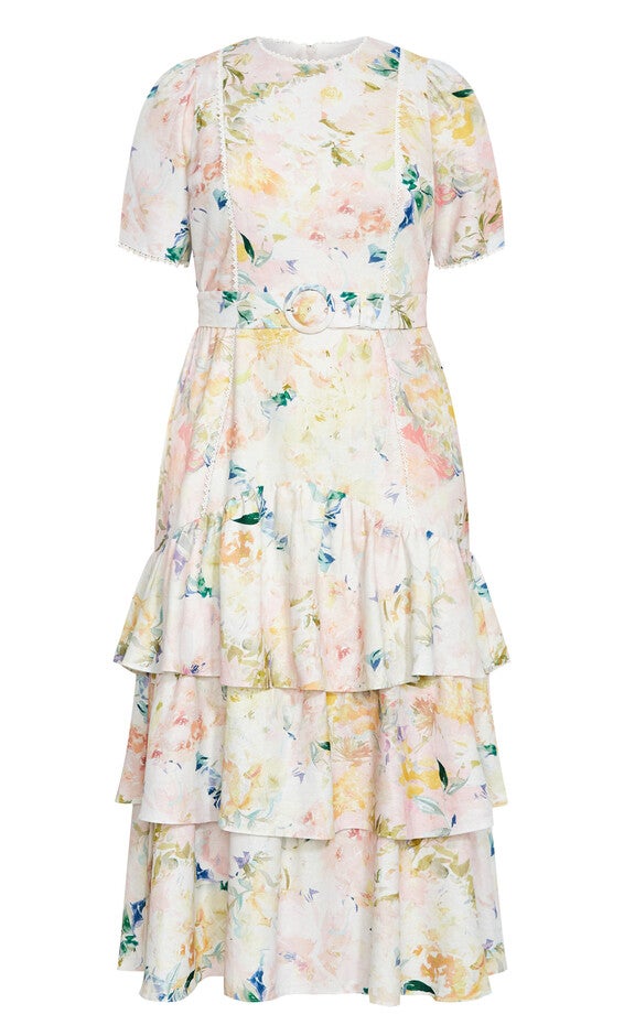 Garden Of Love Linen Maxi Dress - pout, CREAM, alternate image number 4
