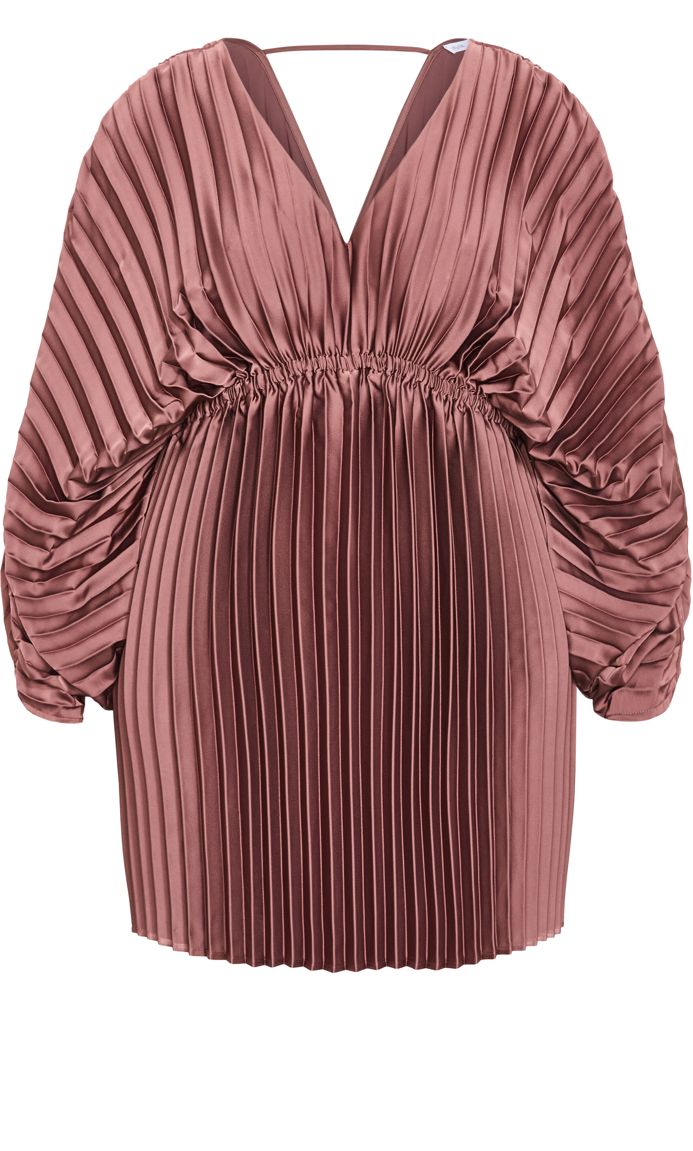 Chloe Pleat Dress - mocha, PINK, alternate image number 4