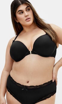 Adore Luxe Racerback Push Up Bra - black