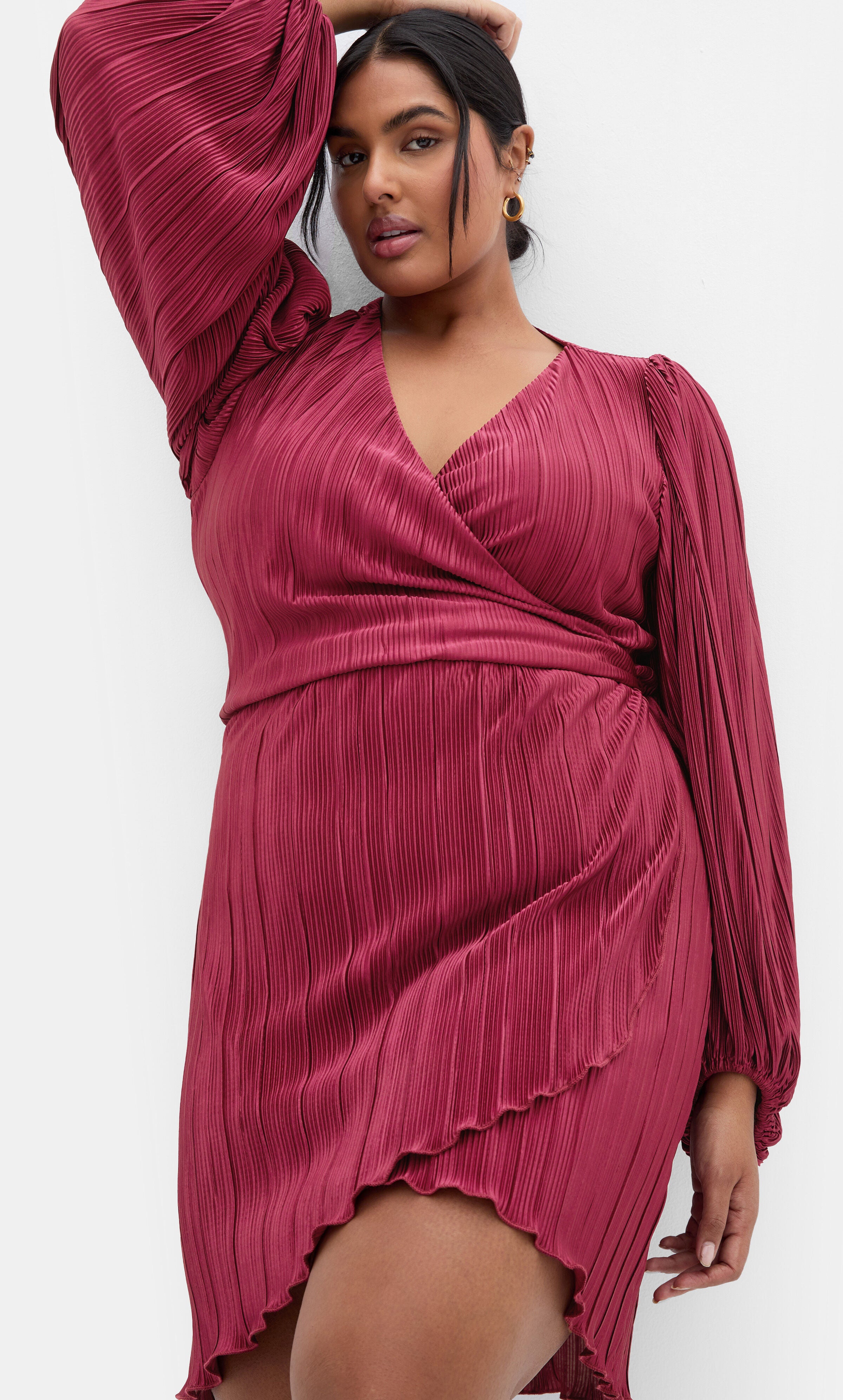 Kira Dress - plum, PURPLE, alternate image number 1