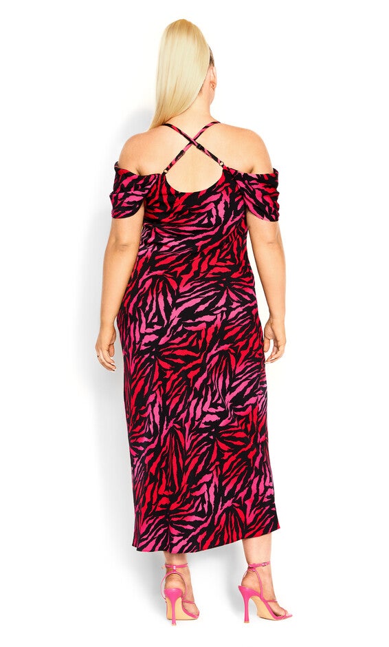 Mariah Print Dress - pink, BLACK, alternate image number null