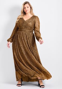 Lucia Plisse Maxi Dress