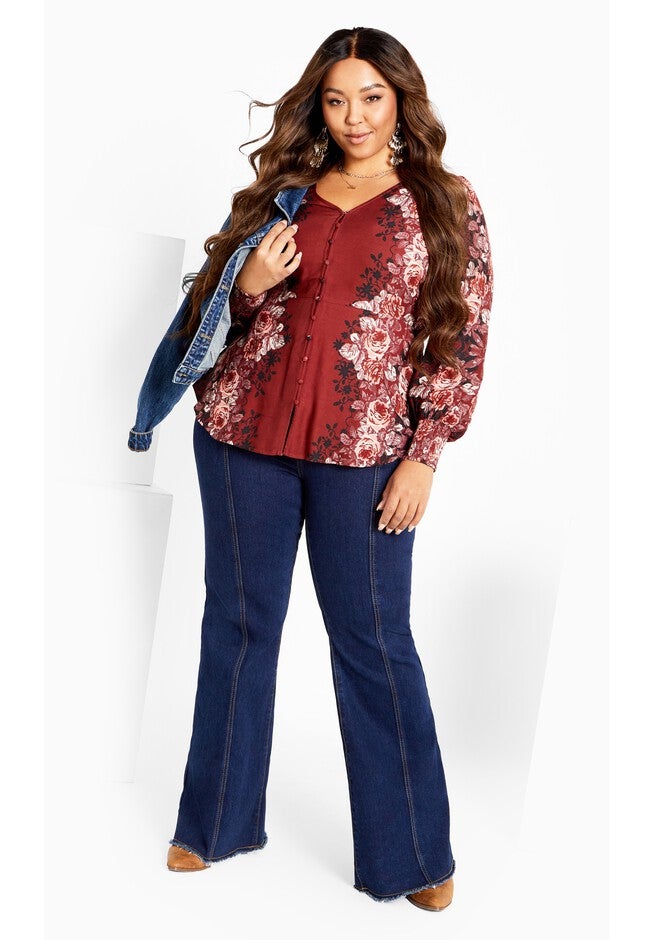 Bella Plc Top, FLAME, on-hover image number 1