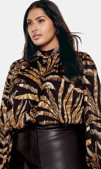 Elia Print Shirt - black