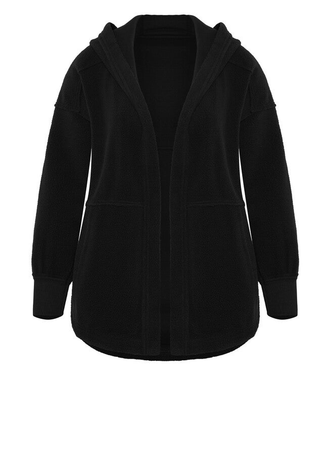 Weekender Hooded Fleece Jacket, BLACK, alternate image number 5