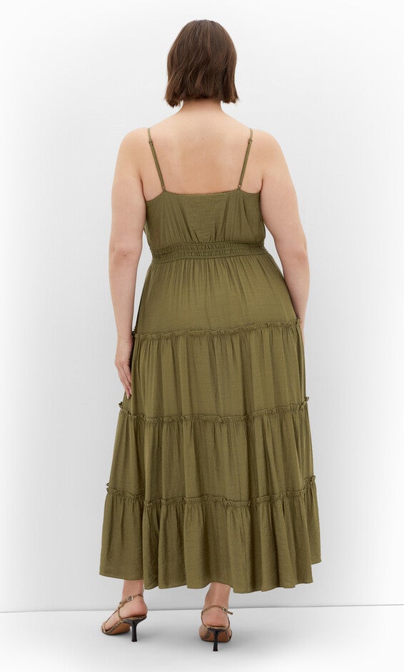 Aiza Maxi Dress - khaki, GREEN, alternate image number 1