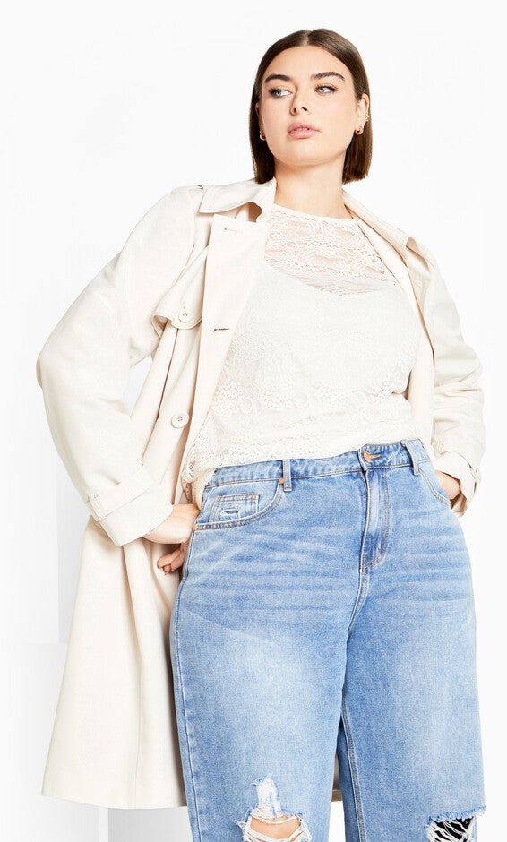 Lace Selena Top - cream, BEIGE, alternate image number null
