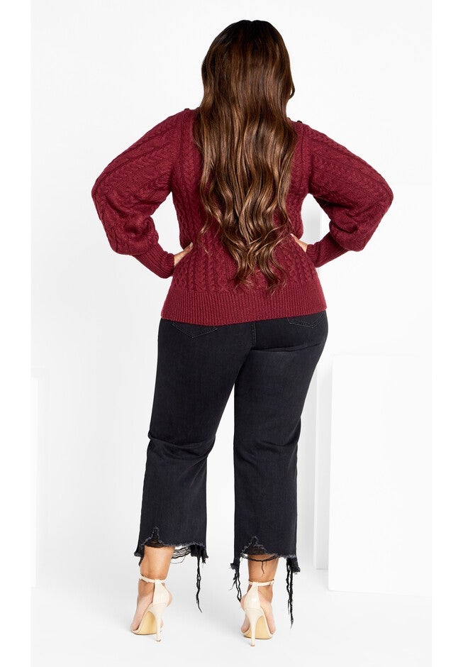 Saskia Jumper - cabernet, RED, alternate image number null