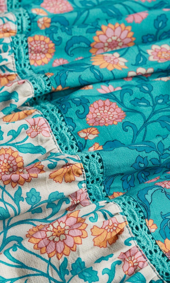 Aurora Mini Dress - gardenia, TURQUOISE, alternate image number null