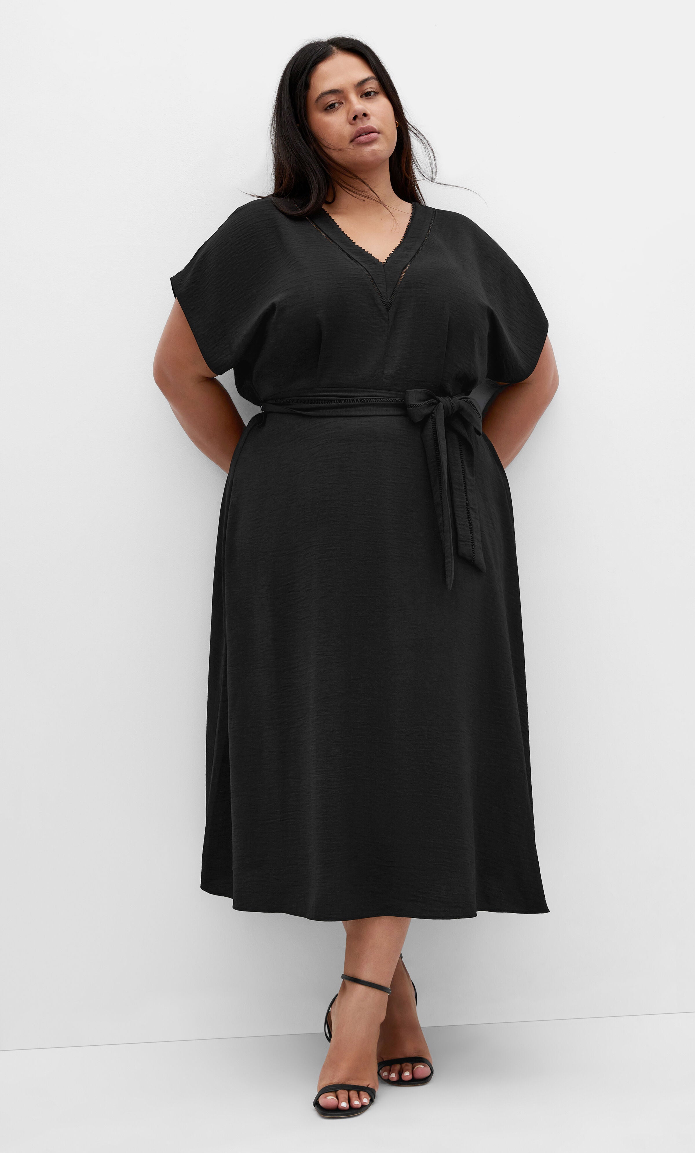 Maya Midi Dress - black, BLACK, on-hover image number 1