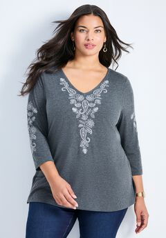 Casey Embroidered Top