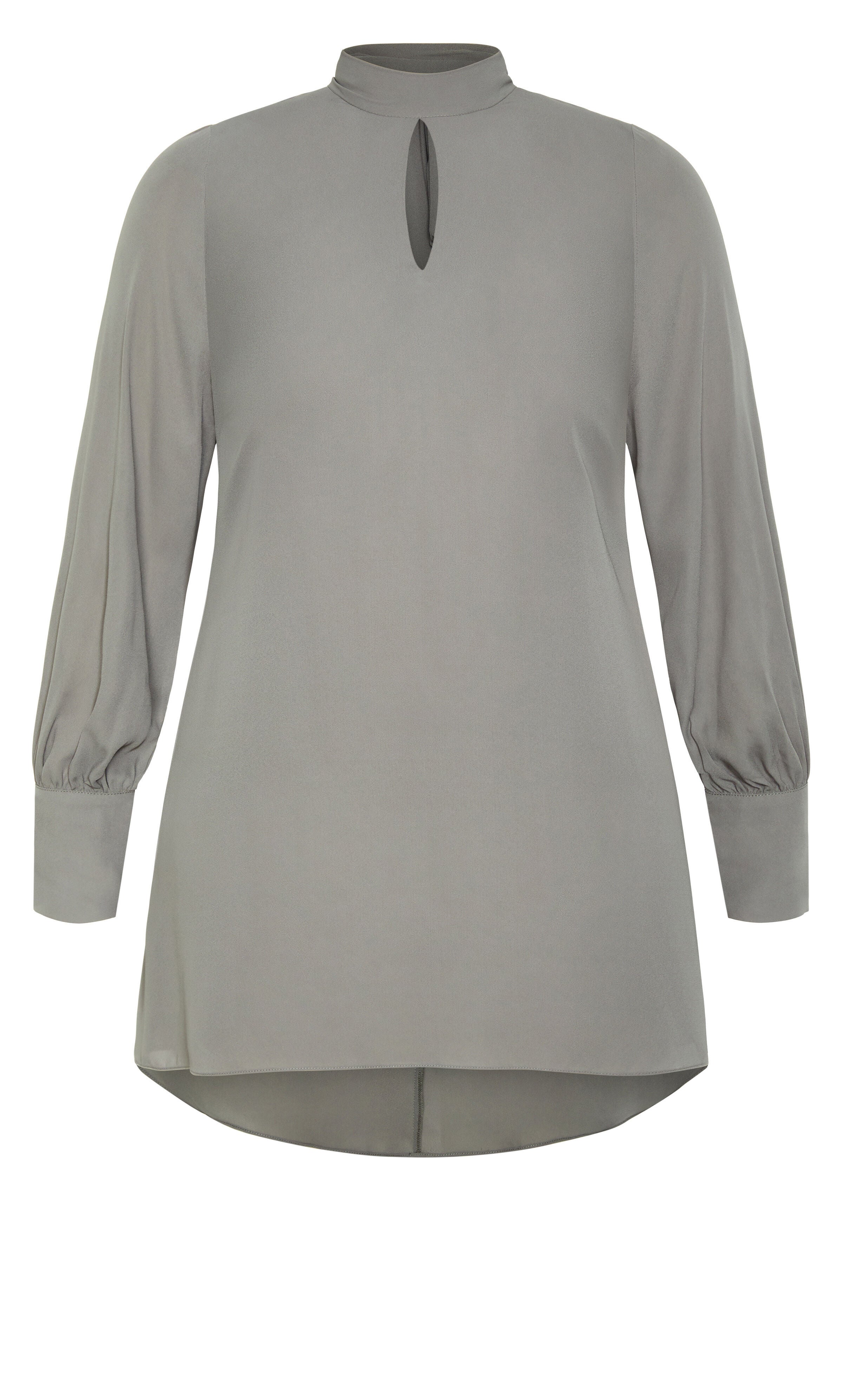 Neck Tie Tunic - fern, GRAY, alternate image number 5