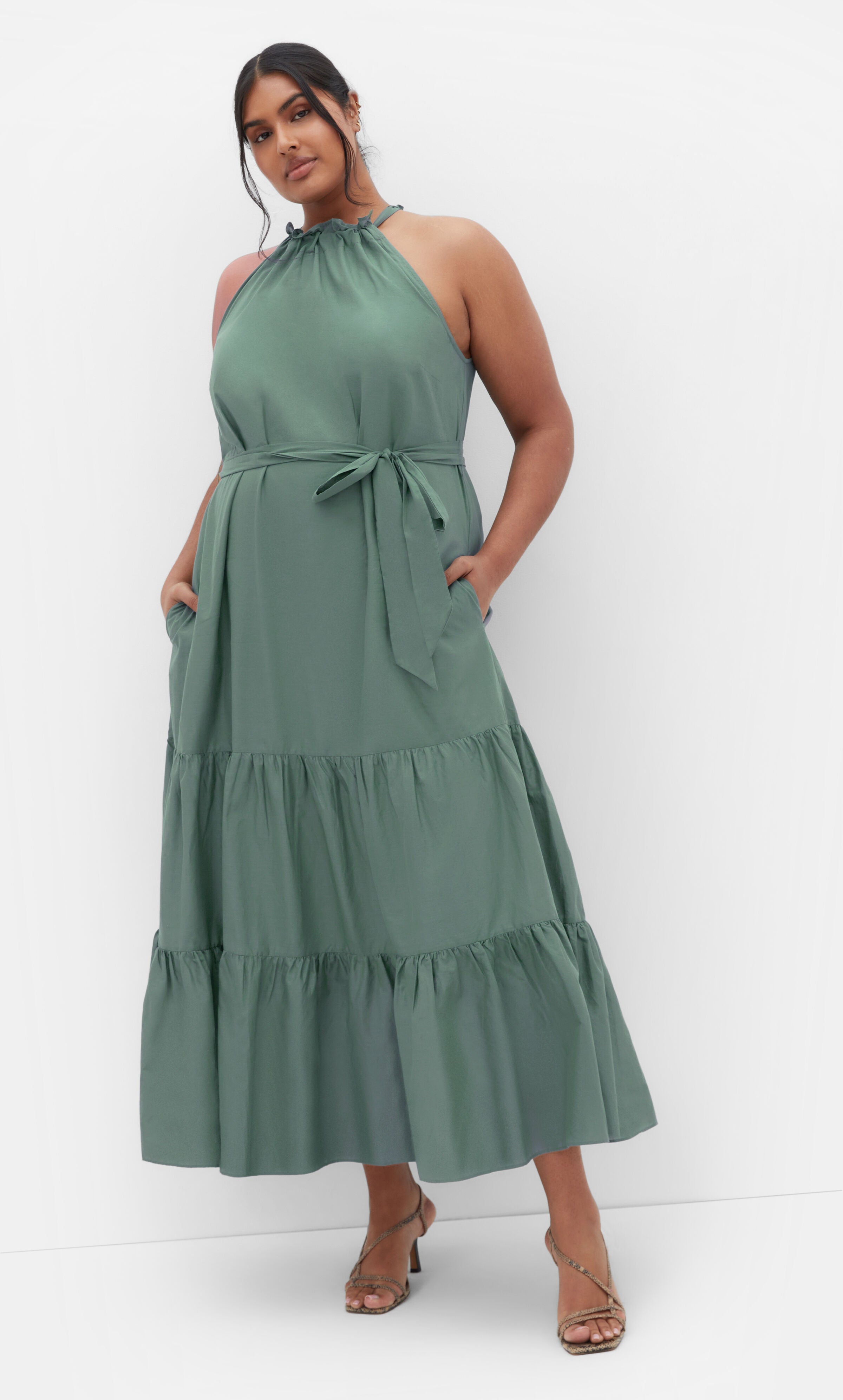 Kiana Maxi Dress - light khaki, GREEN, alternate image number 4