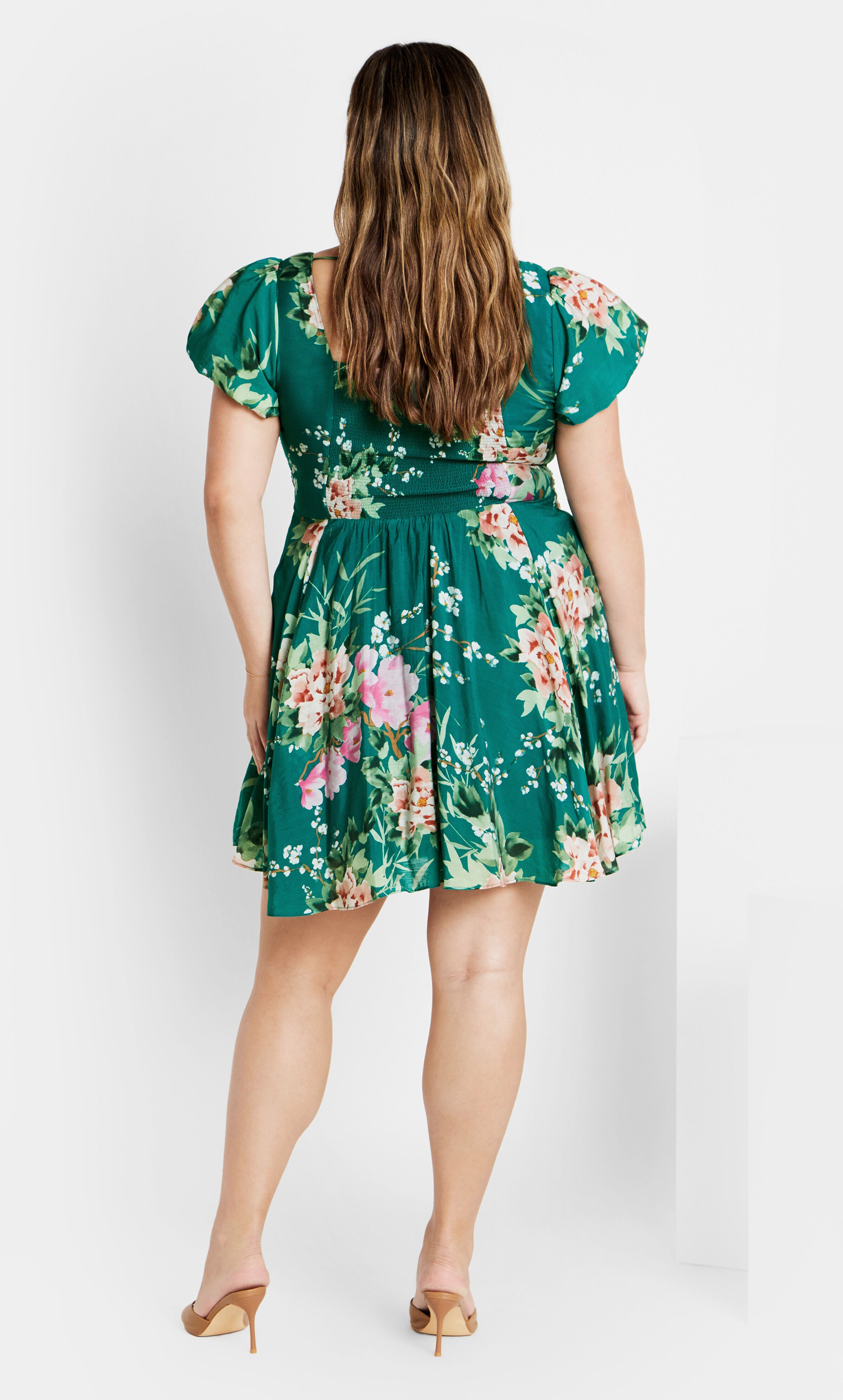 Marci Print Dress - jade, GREEN, alternate image number 2