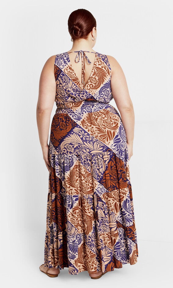 Amara Print Maxi Dress - navy, NAXOS, alternate image number 1