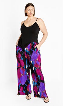 Kira Print Pant - magenta