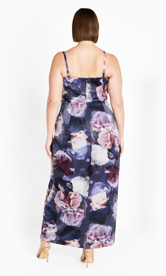 Kamari Print Maxi Dress - purple, BLUE, alternate image number 5