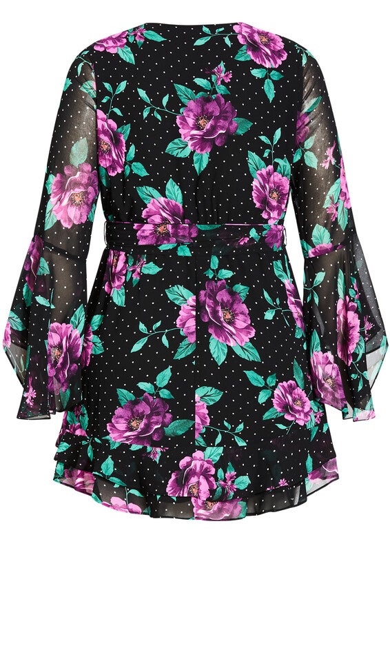 Harper Dress - black spot, BLACK, alternate image number 5