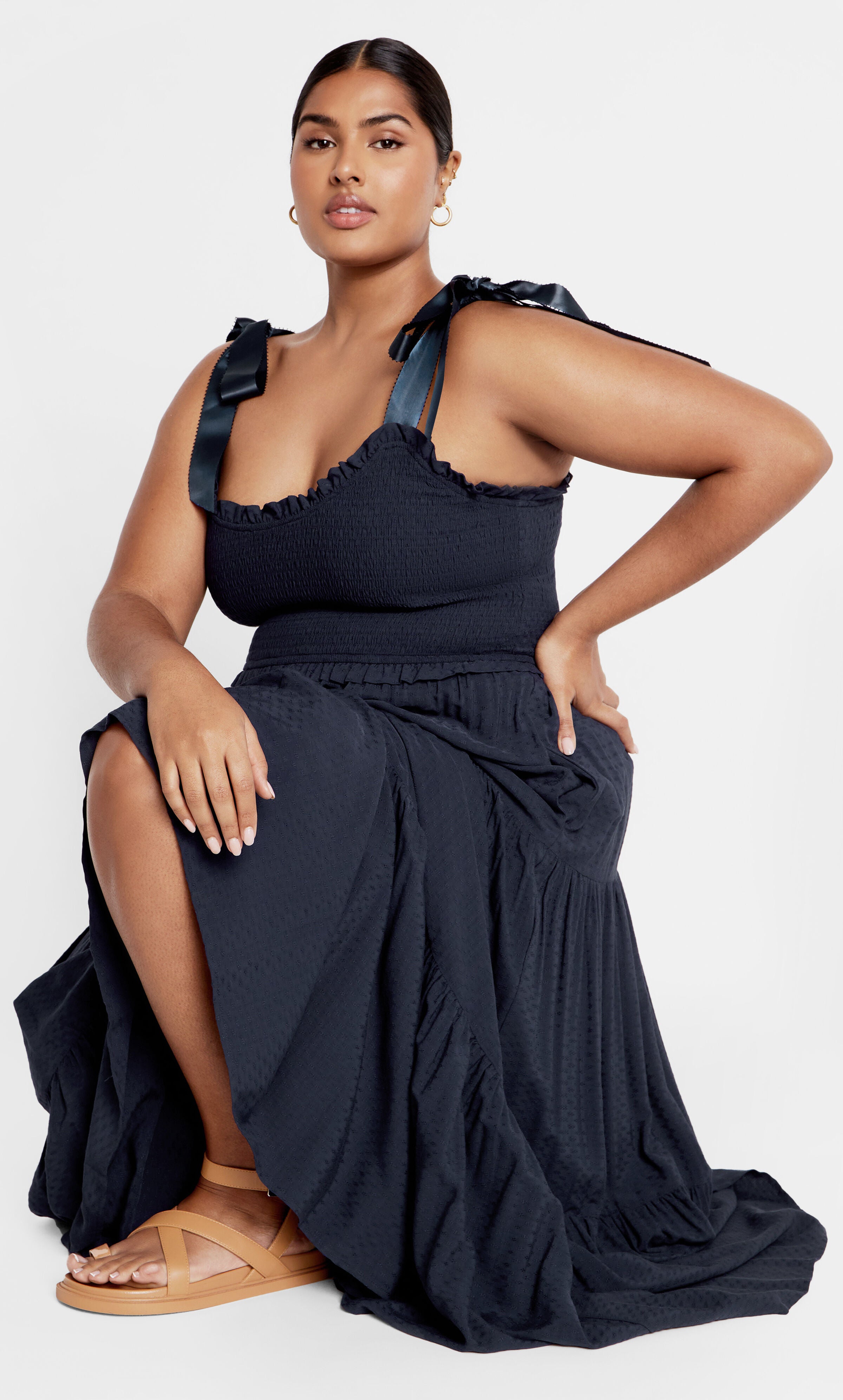 Cosmopolitan Maxi Dress - navy, BLUE, alternate image number 3