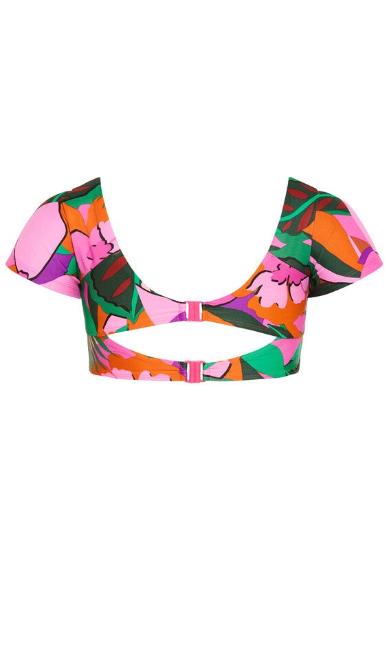Sicilia Underwire Print Bikini Top - fuchsia, PINK, alternate image number 6
